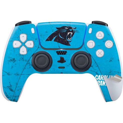 NFL Carolina Panthers Distressed Alternate PS5 Pro Disk Bundle Skin