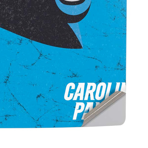 NFL Carolina Panthers Distressed Alternate PS5 Pro Disk Console Skin
