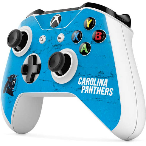 NFL Carolina Panthers Distressed Alternate Xbox One S All-Digital Edition Bundle Skin