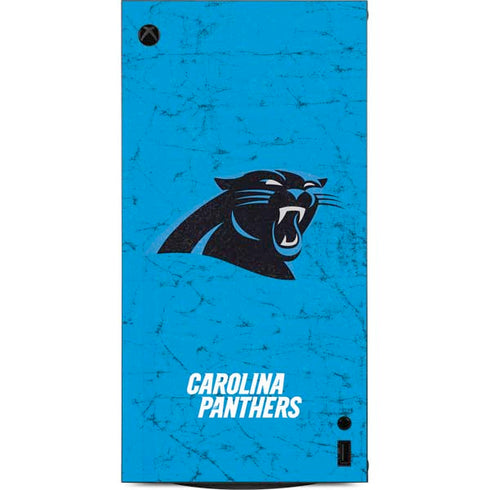 NFL Carolina Panthers Distressed Alternate XBox Series X Digital Edition Console Skin