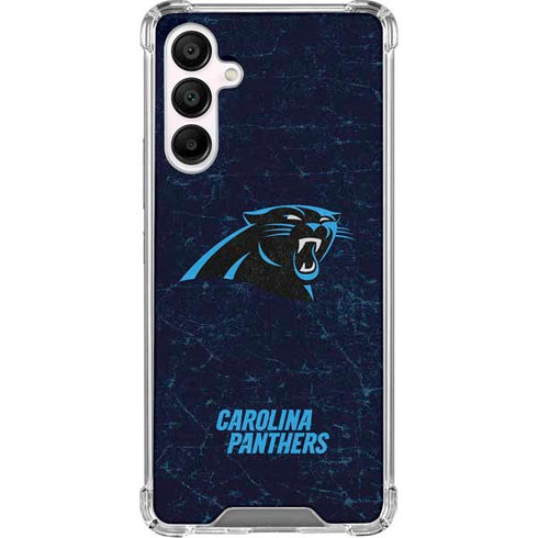 NFL Carolina Panthers Distressed Galaxy A16 5G Clear Case