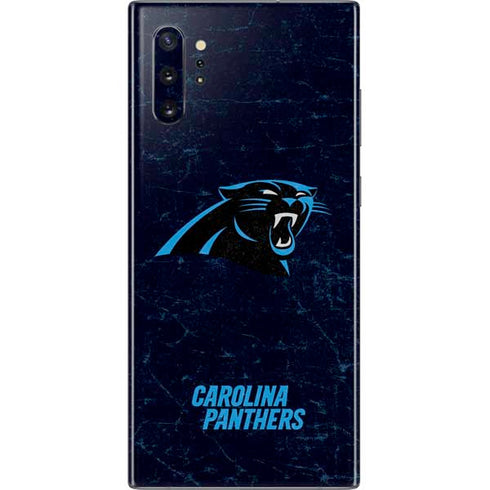 NFL Carolina Panthers Distressed Galaxy Note 10 Plus Skin