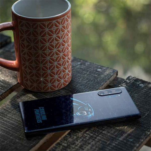 NFL Carolina Panthers Distressed Galaxy Note 10 Plus Skin