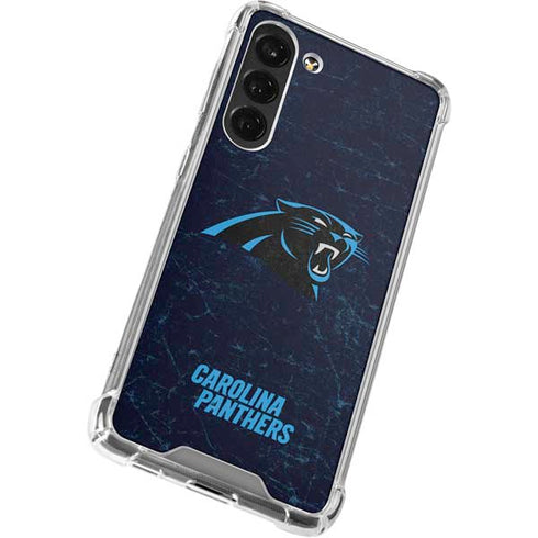 NFL Carolina Panthers Distressed Galaxy S24 FE Clear Case