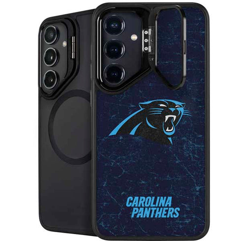 NFL Carolina Panthers Distressed Galaxy S25 Kickstand Case