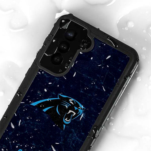 NFL Carolina Panthers Distressed Galaxy S24 Plus Waterproof Case