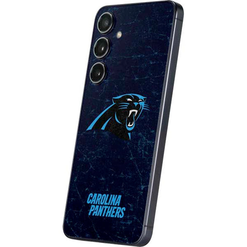 NFL Carolina Panthers Distressed Galaxy S24 Skin