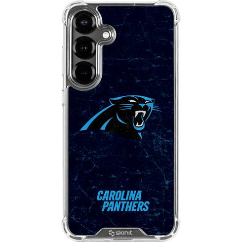 NFL Carolina Panthers Distressed Galaxy S26 Plus Clear Case