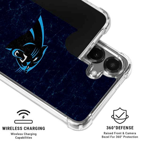 NFL Carolina Panthers Distressed Galaxy S26 Plus Clear Case
