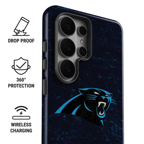 NFL Carolina Panthers Distressed Galaxy S26 Ultra Impact Case