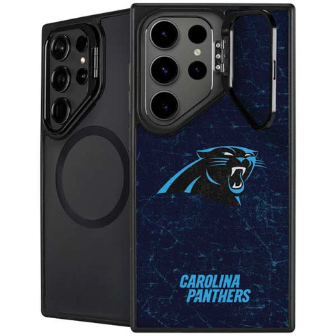 NFL Carolina Panthers Distressed Galaxy S26 Ultra Kickstand Case