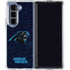 NFL Carolina Panthers Distressed Galaxy Z Fold5 5G Clear Case