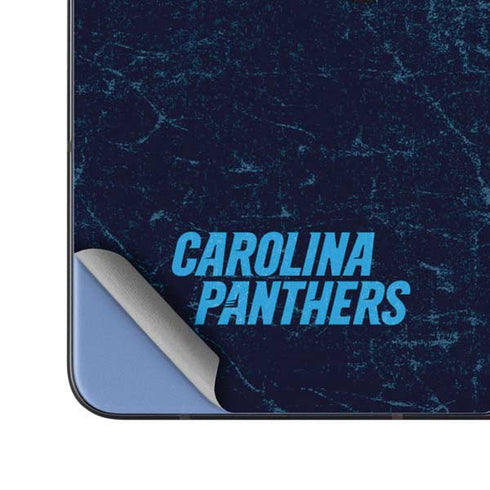 NFL Carolina Panthers Distressed Galaxy Z Fold5 5G Skin