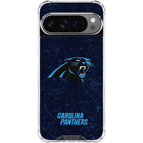 NFL Carolina Panthers Distressed Google Pixel 10 Pro XL Clear Case