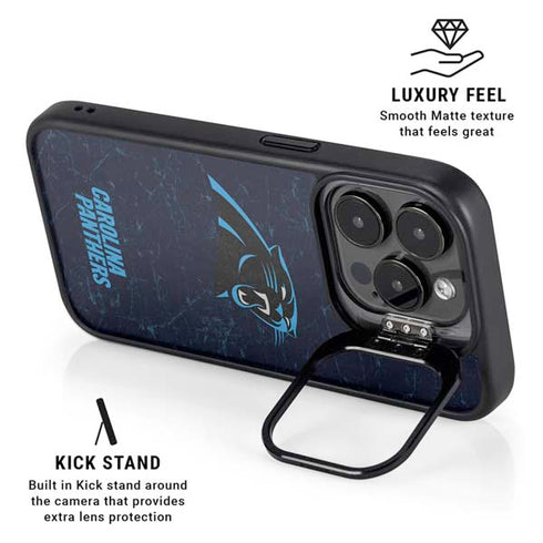 NFL Carolina Panthers Distressed iPhone 14 Pro Max Kickstand Case