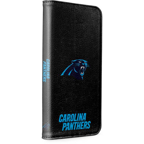 NFL Carolina Panthers Distressed iPhone 15 Plus Folio Case