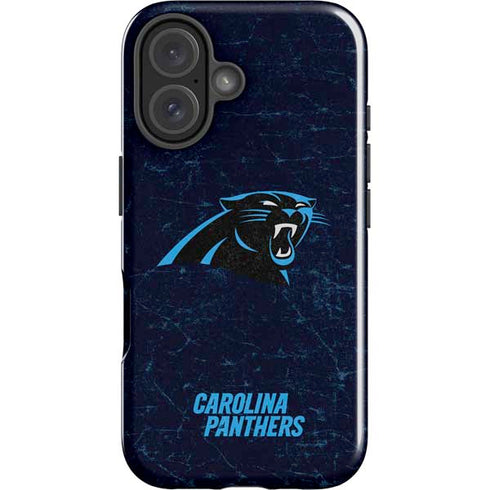 NFL Carolina Panthers Distressed iPhone 16 Impact Case