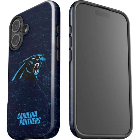 NFL Carolina Panthers Distressed iPhone 16 Impact Case