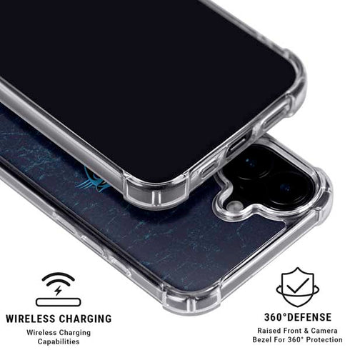 NFL Carolina Panthers Distressed iPhone 16 MagSafe Case