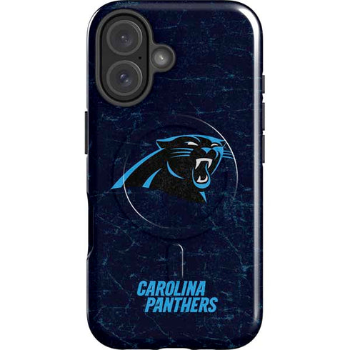 NFL Carolina Panthers Distressed iPhone 16 Magsafe Impact Case