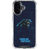 NFL Carolina Panthers Distressed iPhone 16 Plus Clear Case