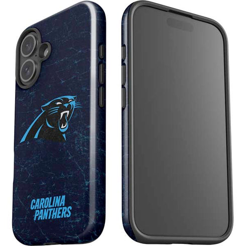 NFL Carolina Panthers Distressed iPhone 16 Plus Impact Case