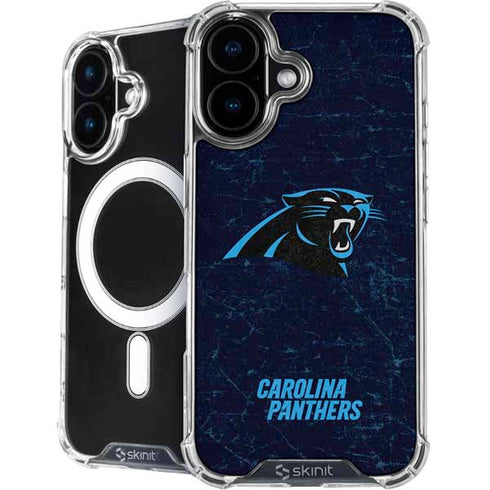 NFL Carolina Panthers Distressed iPhone 16 Plus MagSafe Case
