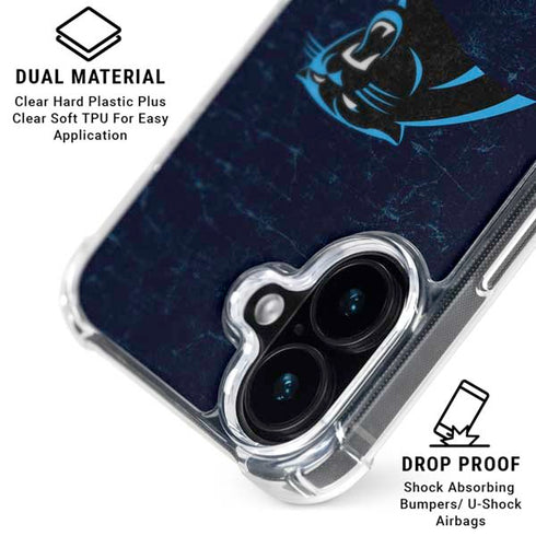 NFL Carolina Panthers Distressed iPhone 16 Plus MagSafe Case