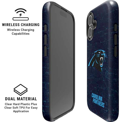 NFL Carolina Panthers Distressed iPhone 16 Plus Magsafe Impact Case