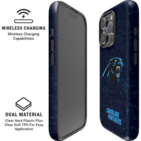 NFL Carolina Panthers Distressed iPhone 16 Pro Max Magsafe Impact Case