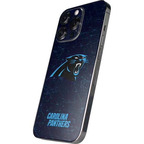 NFL Carolina Panthers Distressed iPhone 16 Pro Skin