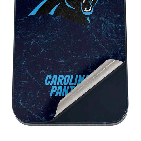 NFL Carolina Panthers Distressed iPhone 16 Skin
