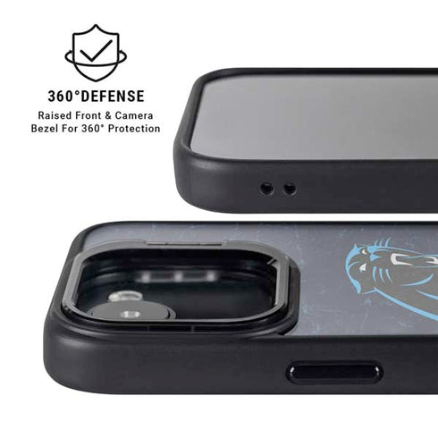 NFL Carolina Panthers Distressed iPhone 16e Kickstand Case