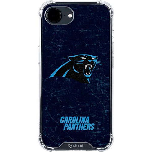 NFL Carolina Panthers Distressed iPhone 16e Clear Case