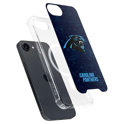 NFL Carolina Panthers Distressed iPhone 16e MagSafe Case