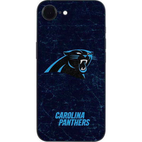 NFL Carolina Panthers Distressed iPhone 16e Skin