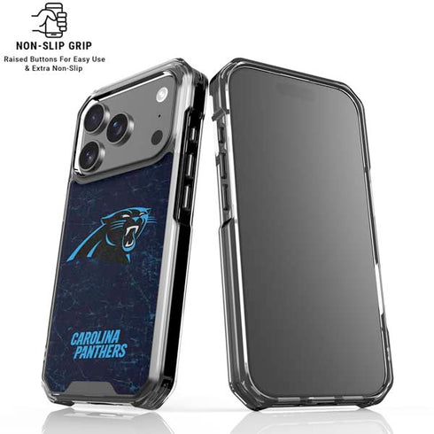 NFL Carolina Panthers Distressed iPhone 18 Pro Clear Case