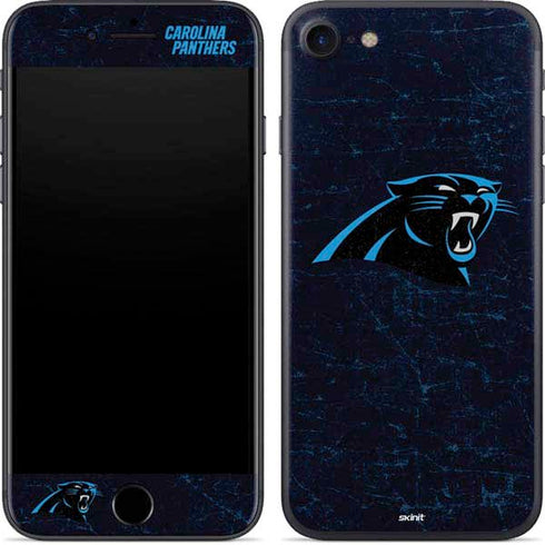 NFL Carolina Panthers Distressed iPhone 8 Skin