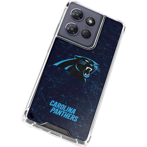 NFL Carolina Panthers Distressed Moto G Play 5G (2025) Clear Case