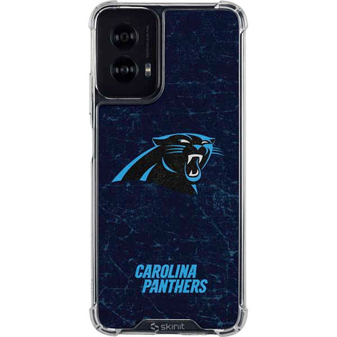NFL Carolina Panthers Distressed Moto G Power 5G (2024) Clear Case