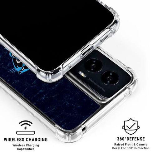 NFL Carolina Panthers Distressed Moto G Power 5G (2024) Clear Case