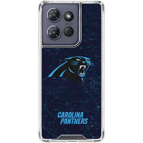 NFL Carolina Panthers Distressed Moto G Power 5G (2025) Clear Case