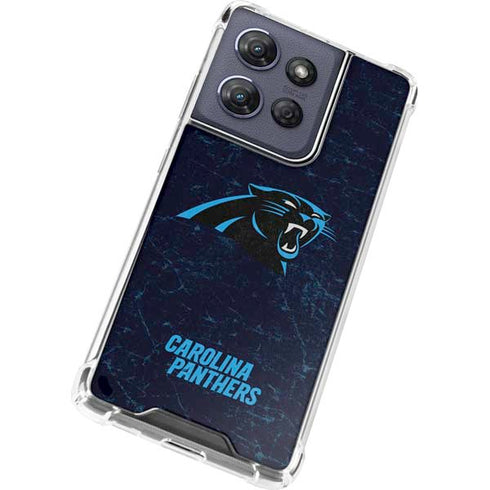 NFL Carolina Panthers Distressed Moto G Power 5G (2025) Clear Case