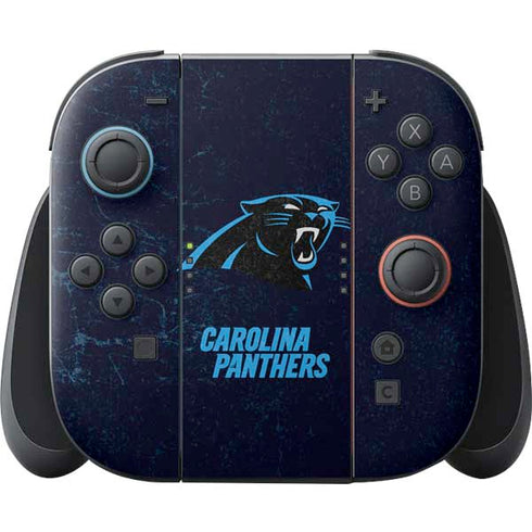 NFL Carolina Panthers Distressed Nintendo Skins