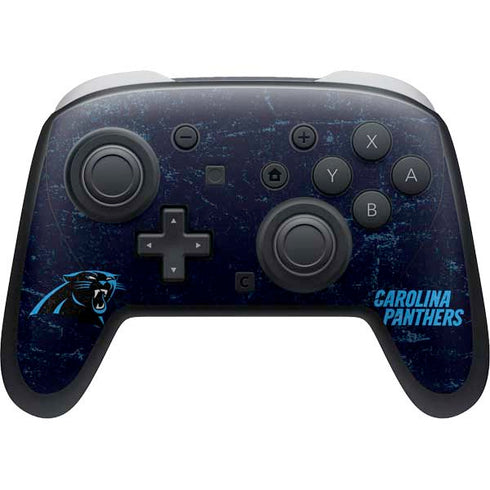 NFL Carolina Panthers Distressed Nintendo Switch 2 (2025) Pro Controller Skin