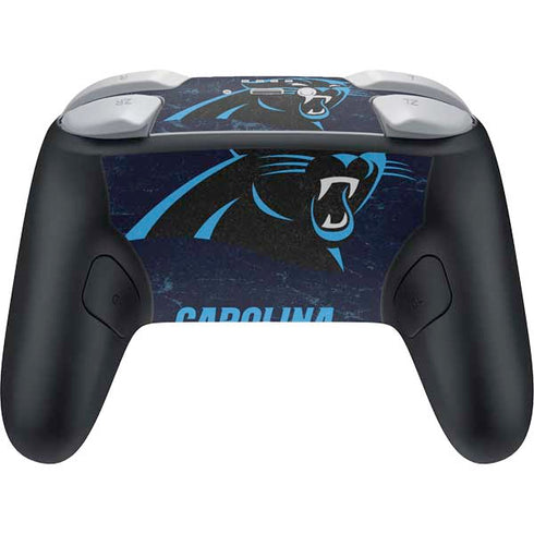 NFL Carolina Panthers Distressed Nintendo Switch 2 (2025) Pro Controller Skin