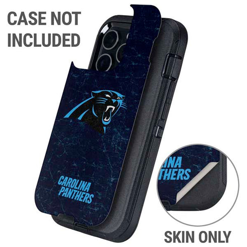 NFL Carolina Panthers Distressed Otterbox Defender iPhone Skin