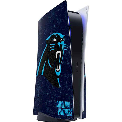 NFL Carolina Panthers Distressed PlayStation PS5 Skins