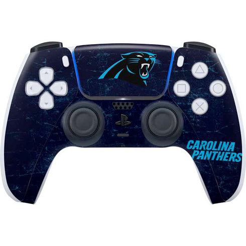 NFL Carolina Panthers Distressed PlayStation PS5 Skins