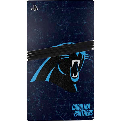 NFL Carolina Panthers Distressed PS5 Pro Console Skin